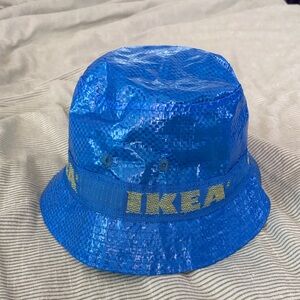 Ikea Blue and Yellow Plastic Bucket Hat